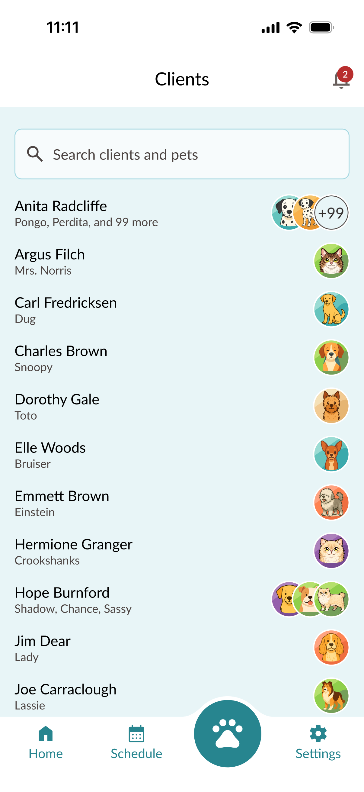 Elevyn: Clients & pets organized